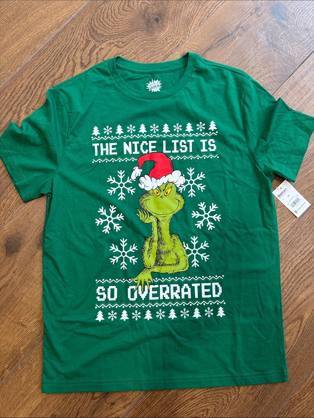The Grinch Graphic Tee - The Nice List Is So Overrated Mens Size Medium